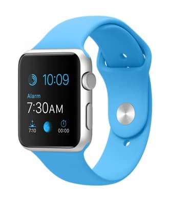 Apple watch 42mm Silver Aluminum Case Blue